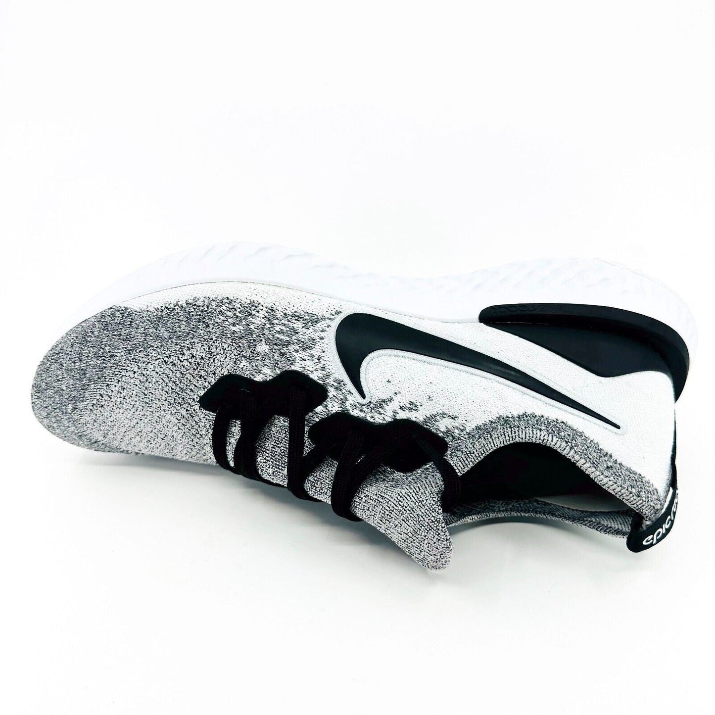 Nike Epic React Flyknit 2 White Black Platinum Oreo Mens Running Sneaker