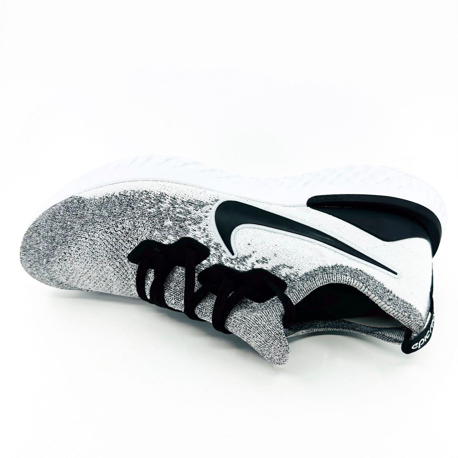 Nike Epic React Flyknit 2 White Black Platinum Oreo Mens Running Sneaker