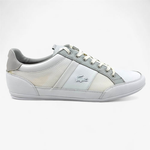 Lacoste Chaymon PRM US SPM White Light Gray Mens Casual Sneaker