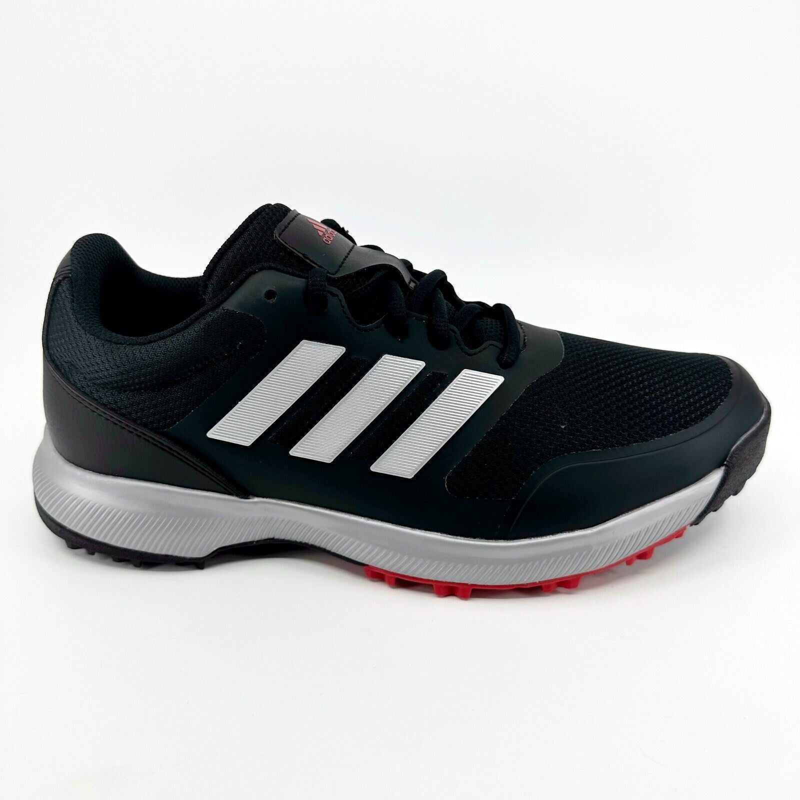 Adidas Tech Response SL Black Silver Red Mens Spikeless Golf Shoes EG5313