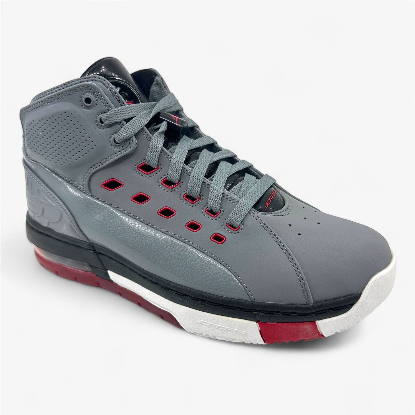 Jordan Ol' School Cool Grey Gym Red Black White Mens Size 10.5 Athletic Sneaker