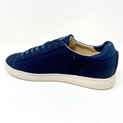 Clae Bradley Textile Deep Navy Wool Cream Mens Casual Sneakers