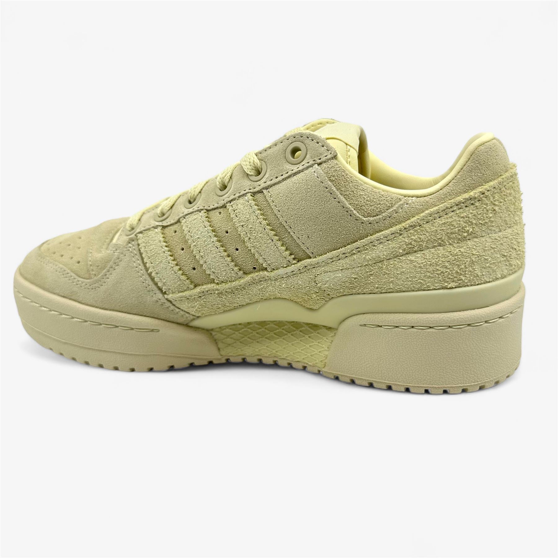 Adidas Forum Bold Stripes Yellow Beige Cream Womens Athletic Sneaker