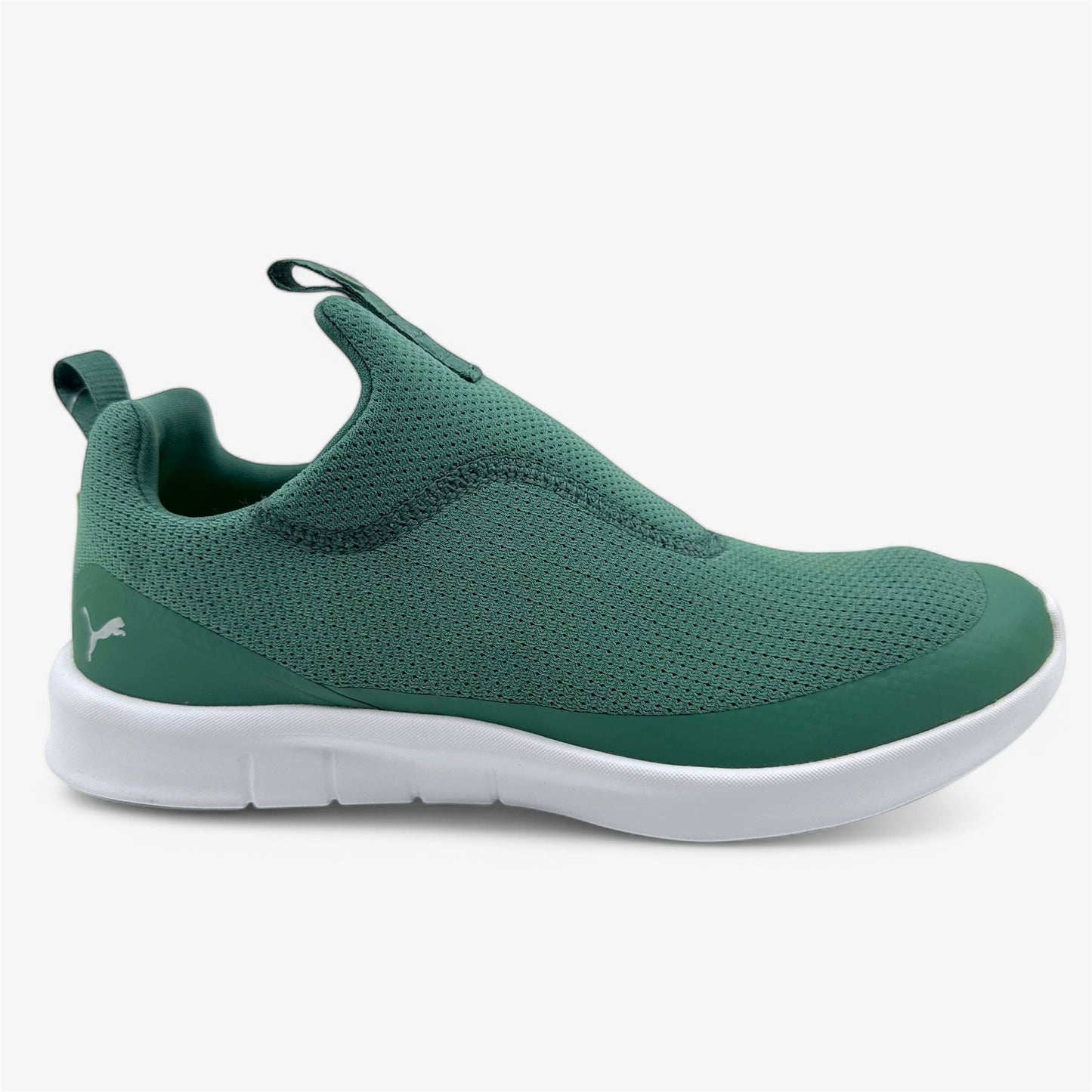 PUMA Laguna Fusion Slip On Blue Spruce Silver Womens Spikeless Golf Shoes