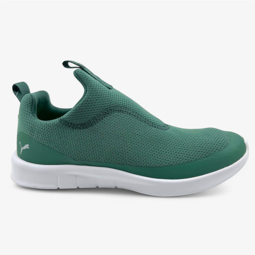PUMA Laguna Fusion Slip On Blue Spruce Silver Womens Spikeless Golf Shoes