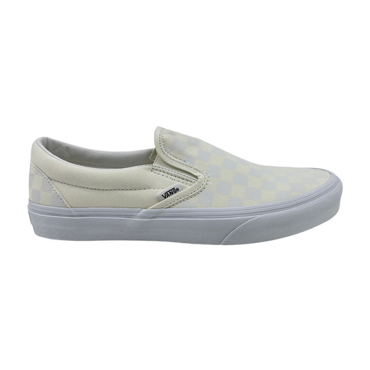 VANS Classic Slip On Checkerboard True White Mens Athletic Sneaker
