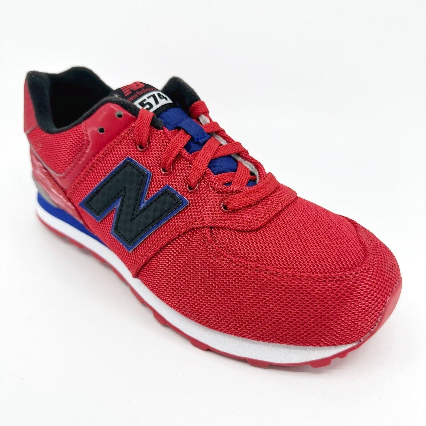 New Balance 574 Classics Red Black Blue Kids Running Sneakers KL574WSG