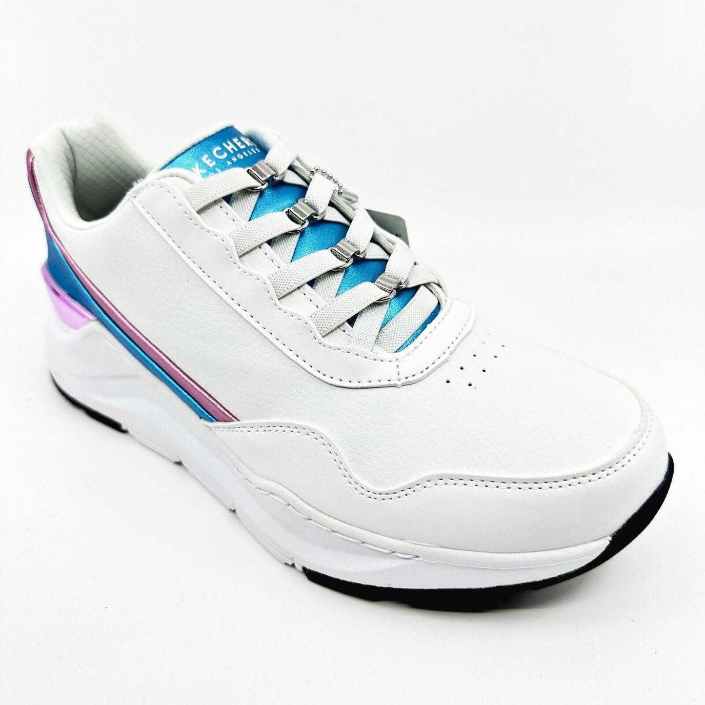 Skechers Rovina Metallic Mixer White Womens Size 9.5 Comfort Sneakers