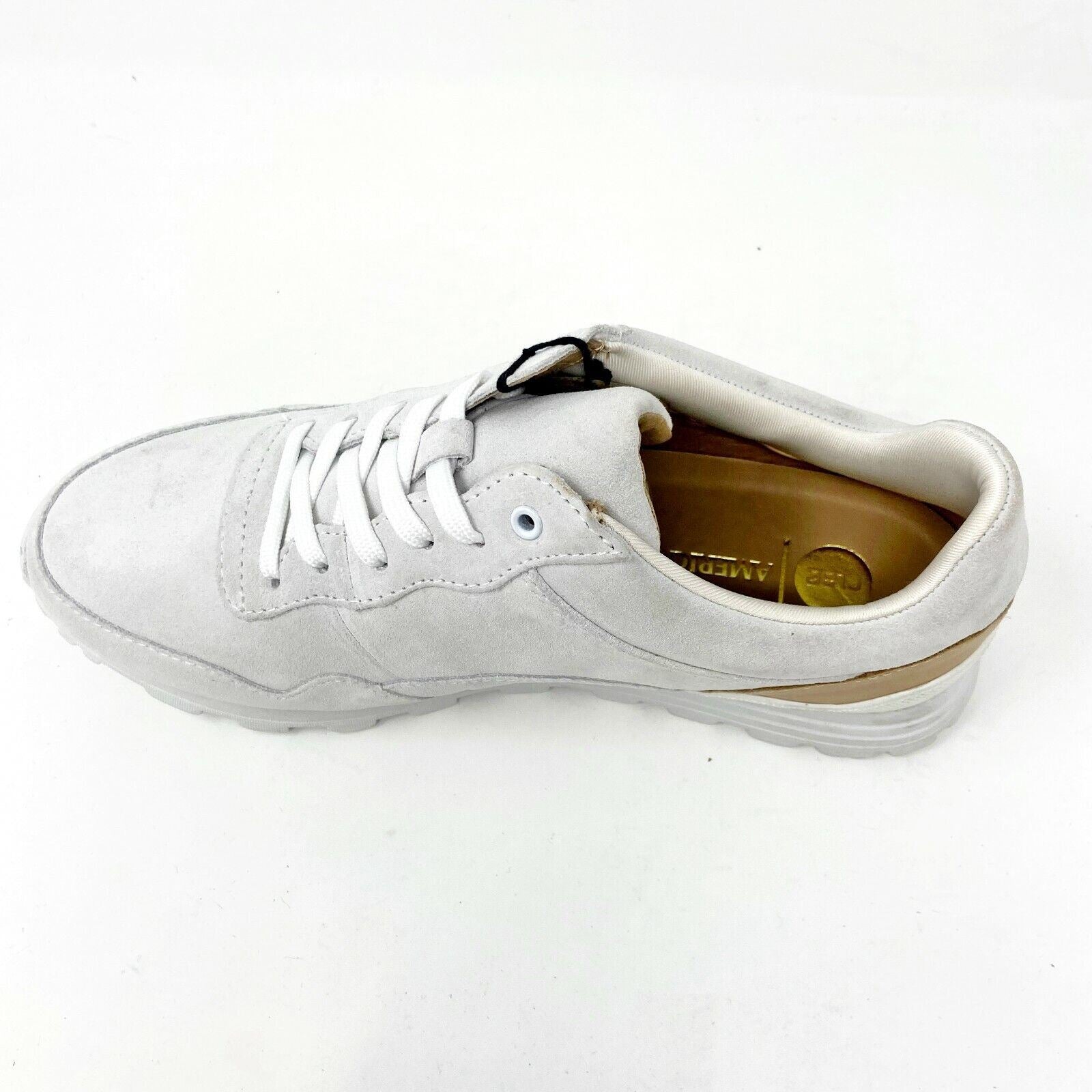 Clae Hoffman AM Rag x Clae White Suede Veggie Tan Mens Premium Casual Sneakers