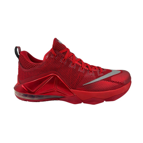 Nike Lebron XII Low Unversity Red Silver Mens Size 11 Athletic Sneaker