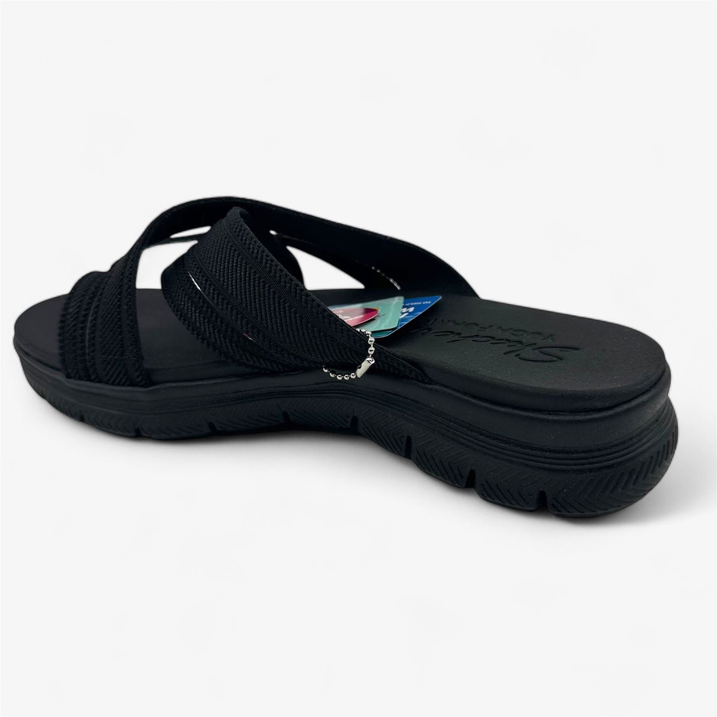 Skechers Flex Appeal 4.0 Perfect 4 You Black Womens Sandal Slip-On