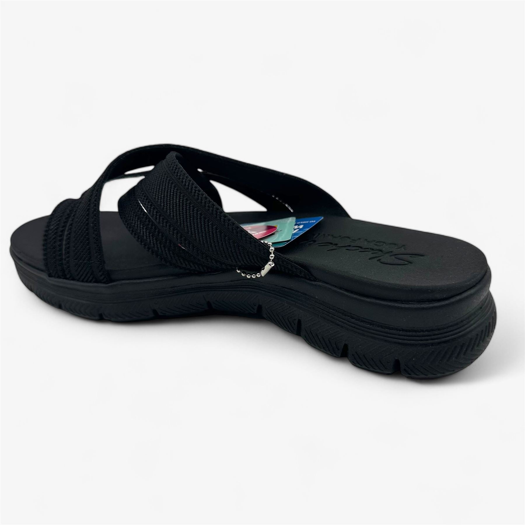 Skechers Flex Appeal 4.0 Perfect 4 You Black Womens Sandal Slip-On