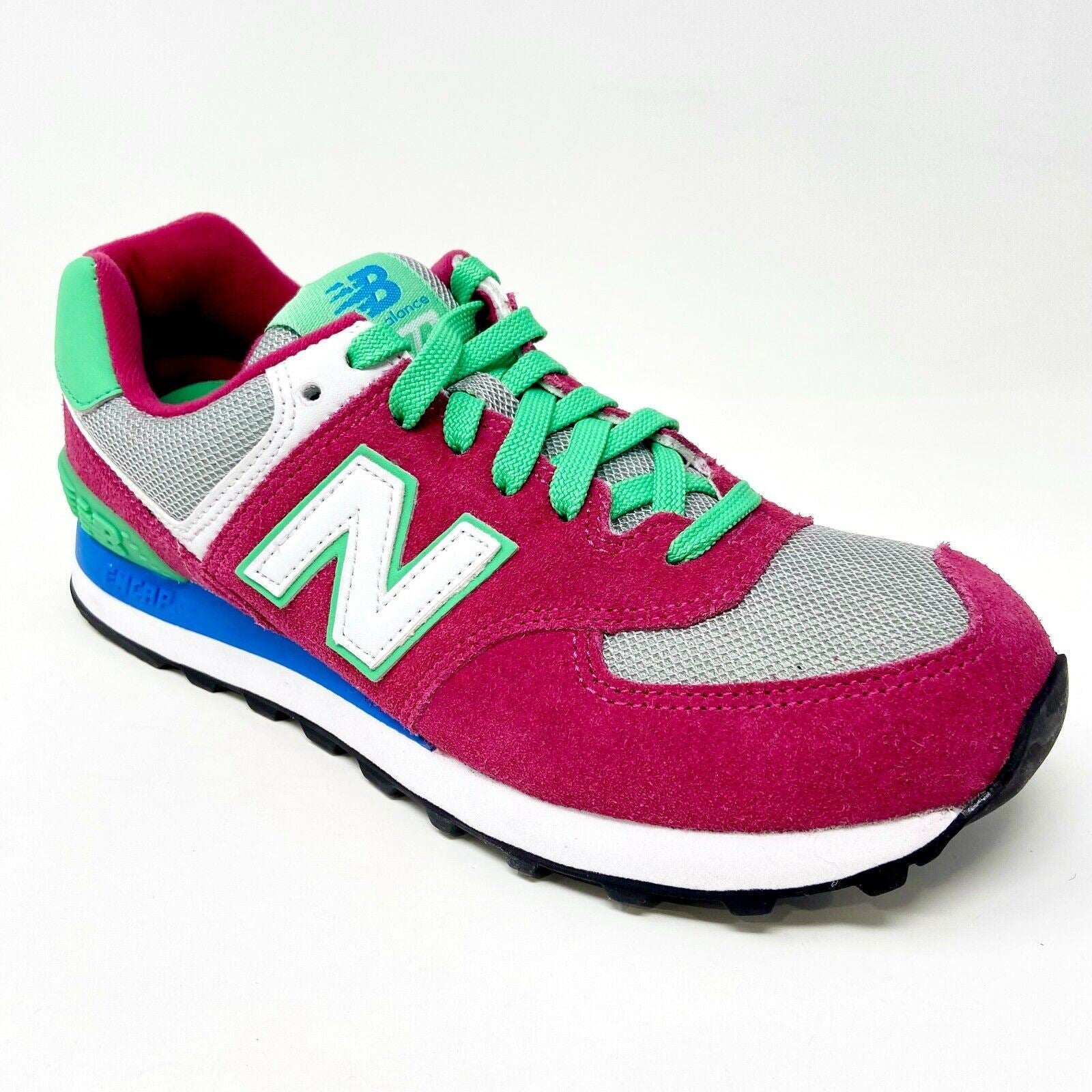 New Balance 574 Classic Red Green Womens Size 7 Casual Shoes Sneakers WL574CPV