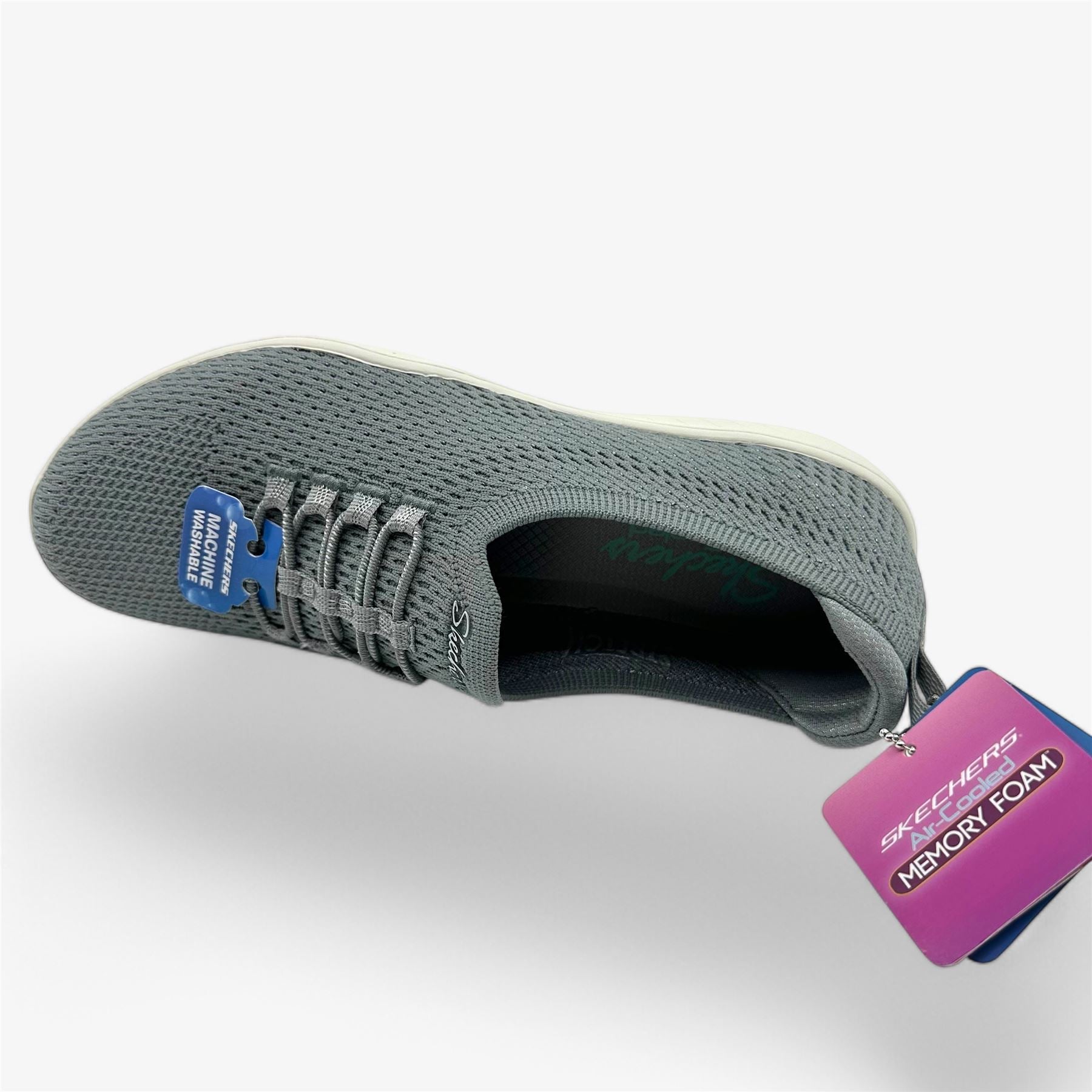 Skechers Newbury ST Starlight Stroll Gray Womens Casual Sneaker