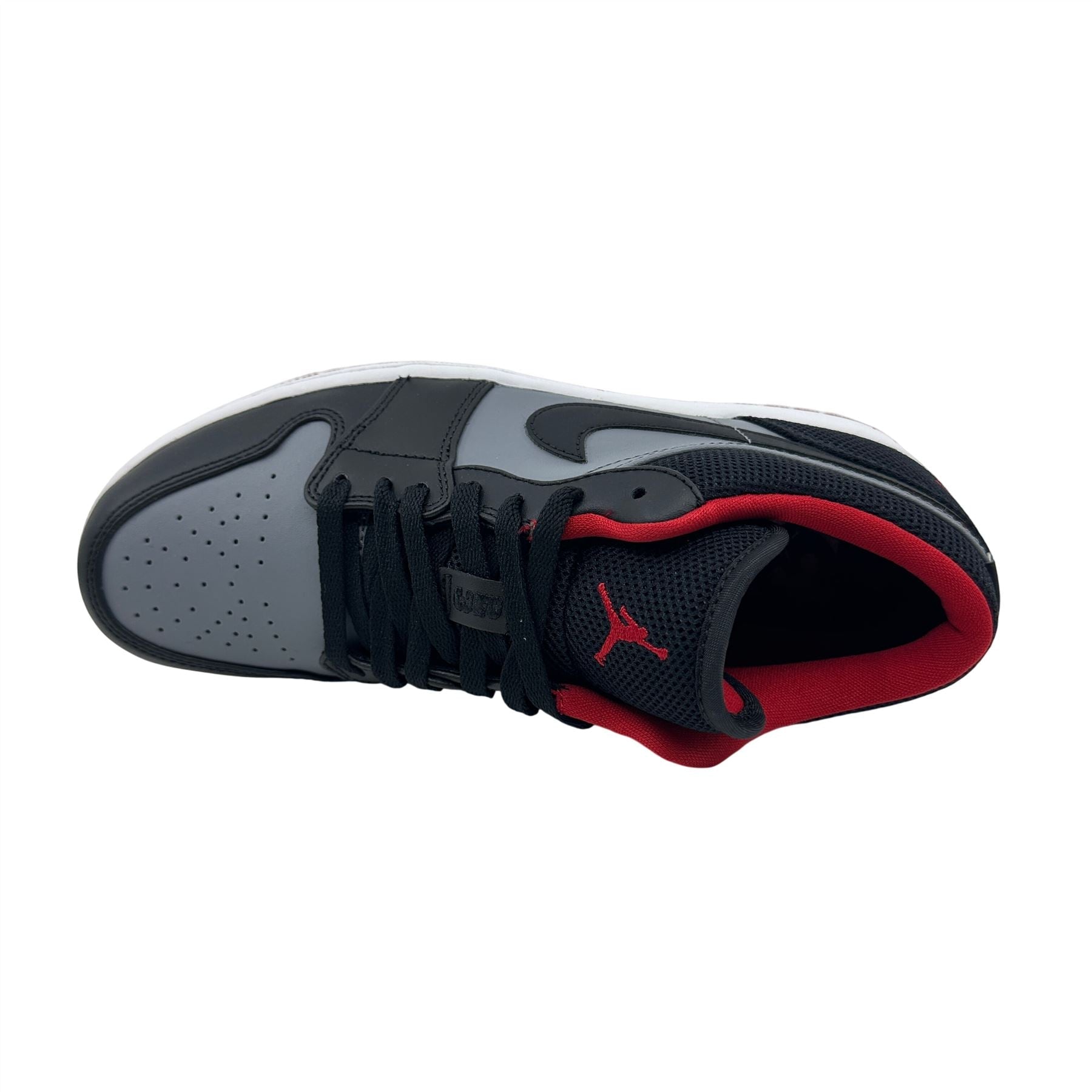 Jordan 1 Low Black Gym Red Cool Grey Mens Athletic Sneaker