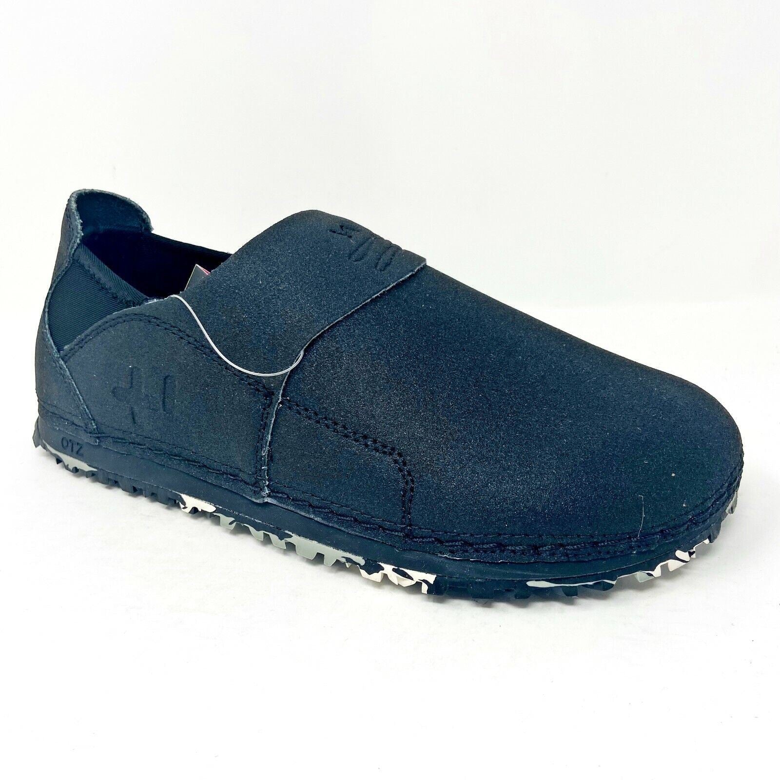 OTZ Shoes Moc MV Leather Radial Duo Black Vibram Womens Slip On Shoes 94117 071