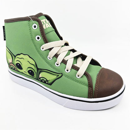 Heelys Hustle Mandalorian Star Wars Green Kids Boys Size 5 Athletic Sneaker