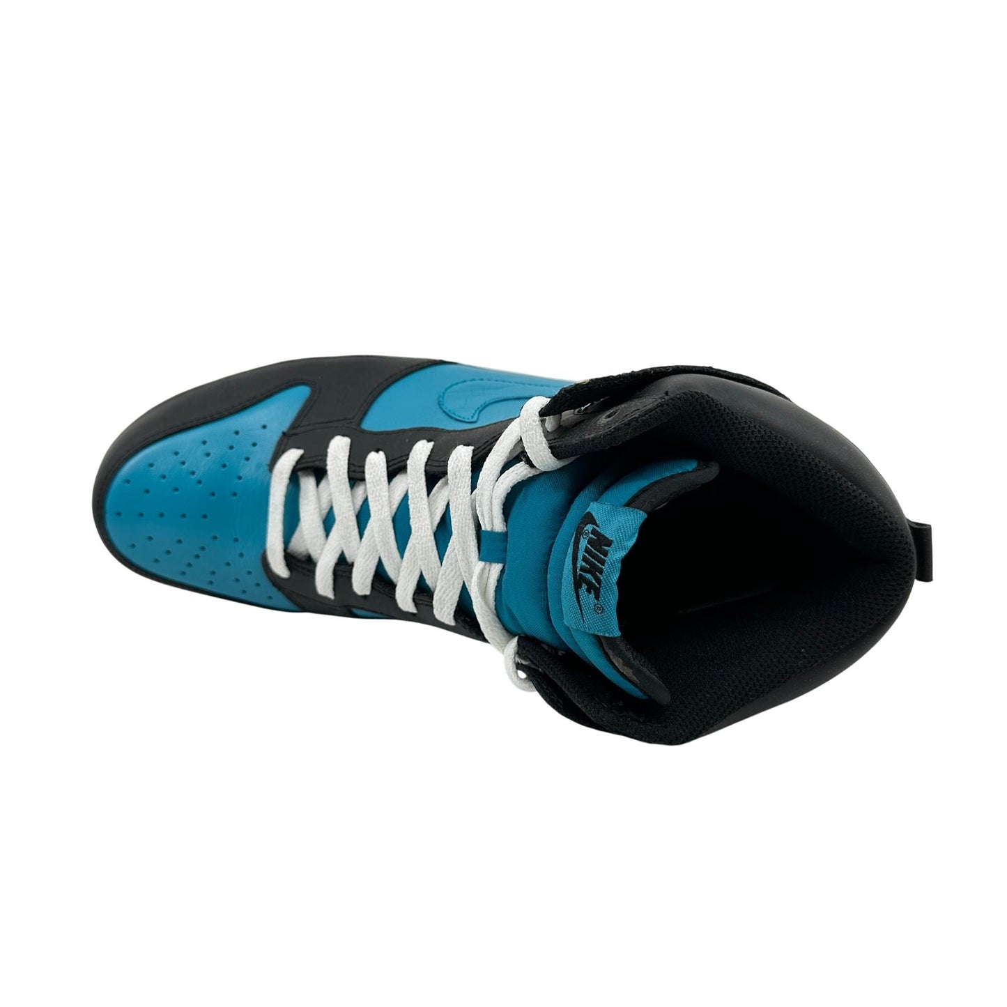 Nike Dunk High Black Glass Blue White Mens Athletic Sneaker