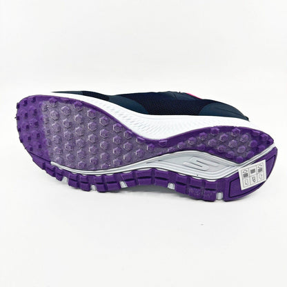 Skechers Go Run Consistent Vibrant Dash Navy Kids Girls Size 3.5