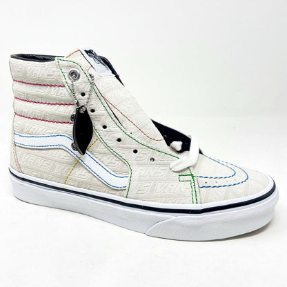 Vans SK8 Hi (Vans Emboss) True White Womens Casual Shoes Sneakers