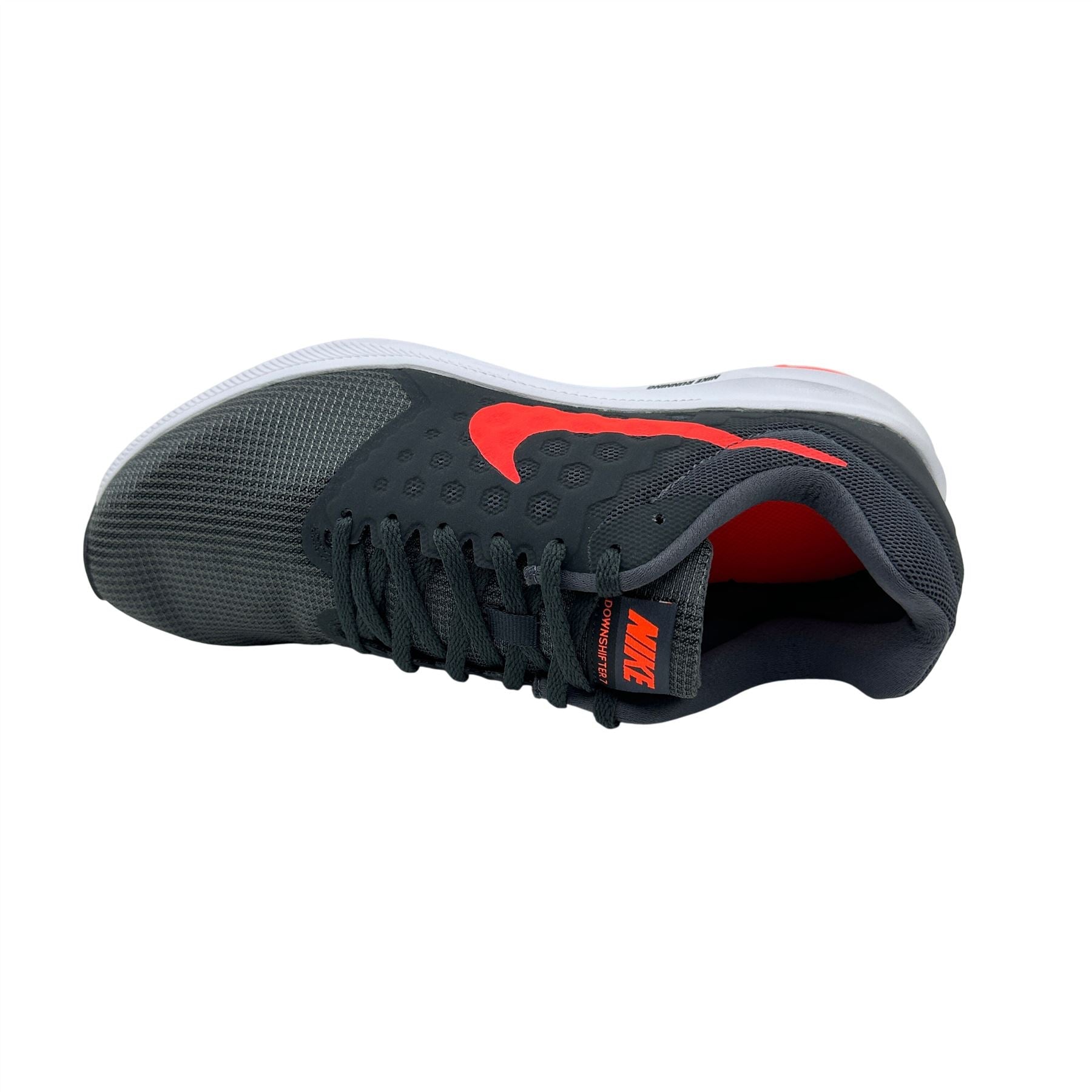 Nike Downshifter 7 Dark Grey Total Crimson Mens Athletic Sneaker