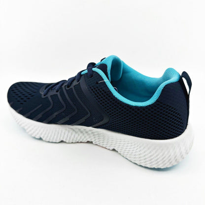 Skechers Go Run Power Fleetz Navy Blue Womens Athletic Running Shoes