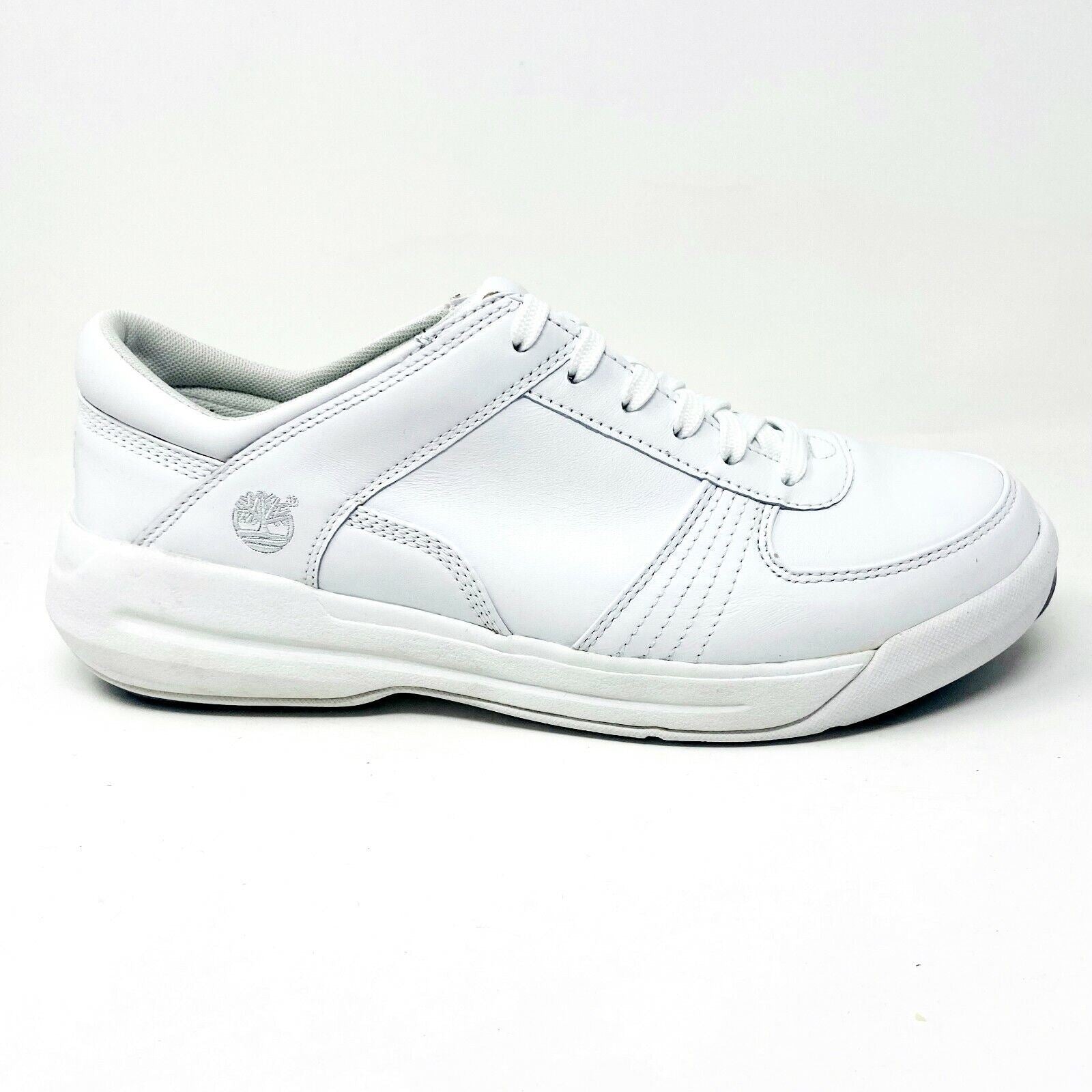 Timberland Harbor Racer White Leather Mens Casual Sneakers 54098