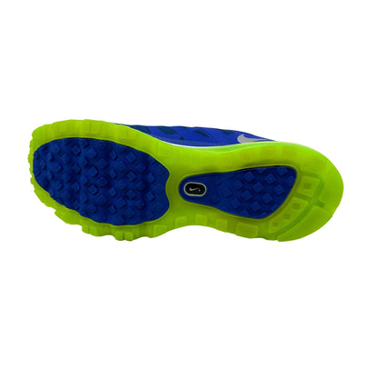 Nike Air Max+ 2012 Royal Blue Metallic Silver Green Mens Athletic Sneaker