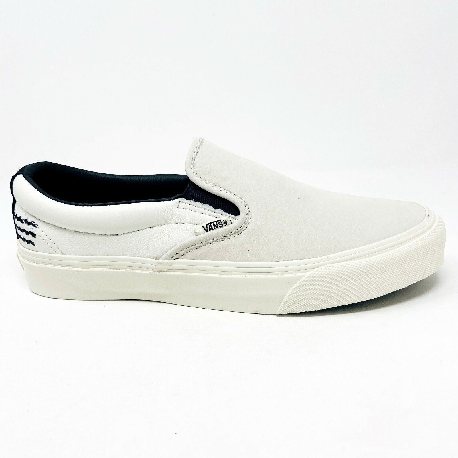 Vans Taka Hayashi Slip On 66 LX (Leather Nubuck) Marshmallow White Womens Shoes