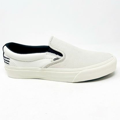 Vans Taka Hayashi Slip On 66 LX (Leather Nubuck) Marshmallow White Womens Shoes