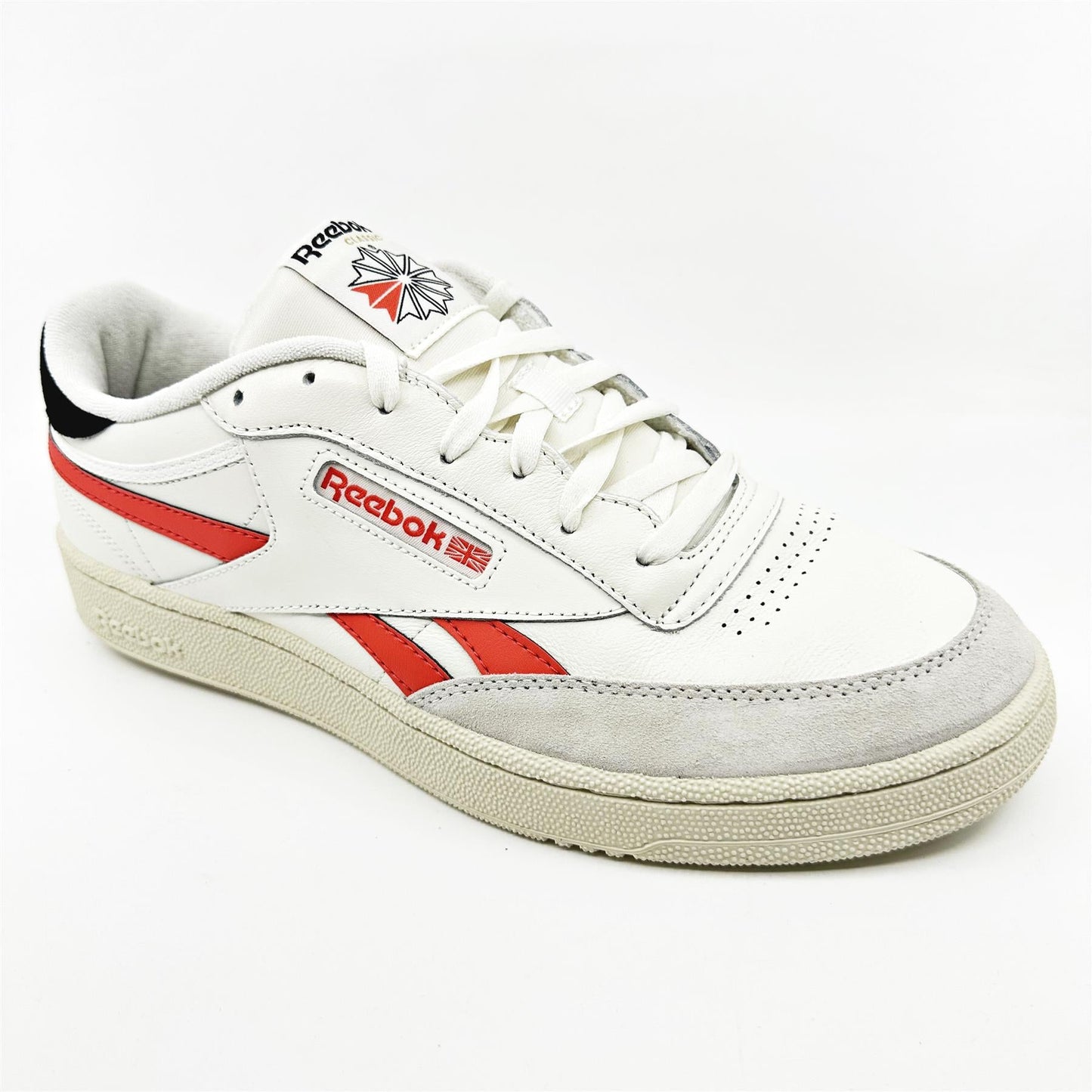 Reebok Club C Revenge Chalk Semi Orange Flare Mens Size 13 Athletic Sneaker