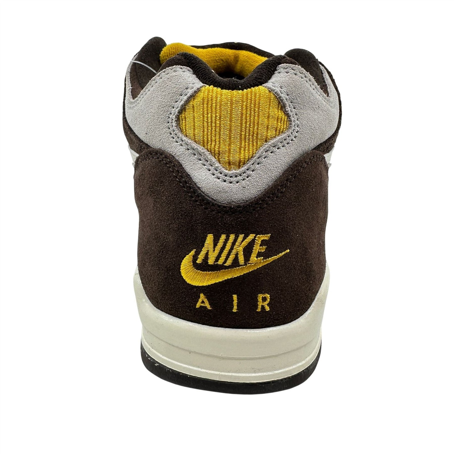 Nike Air Flight '89 A Dark Cinder Brown Yellow Mens Athletic Sneaker
