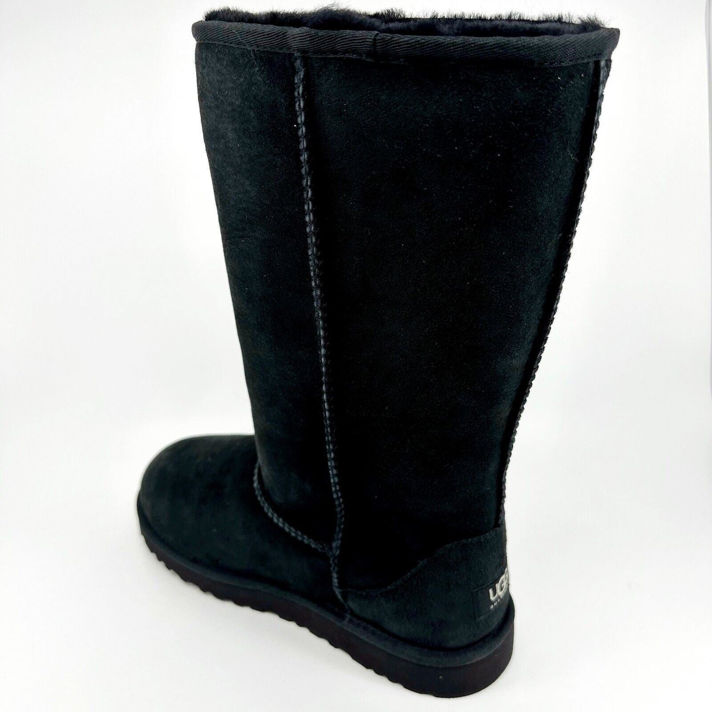 UGG Classic Tall Black Kids Girls Suede Sheepskin Boots 5229 BLK