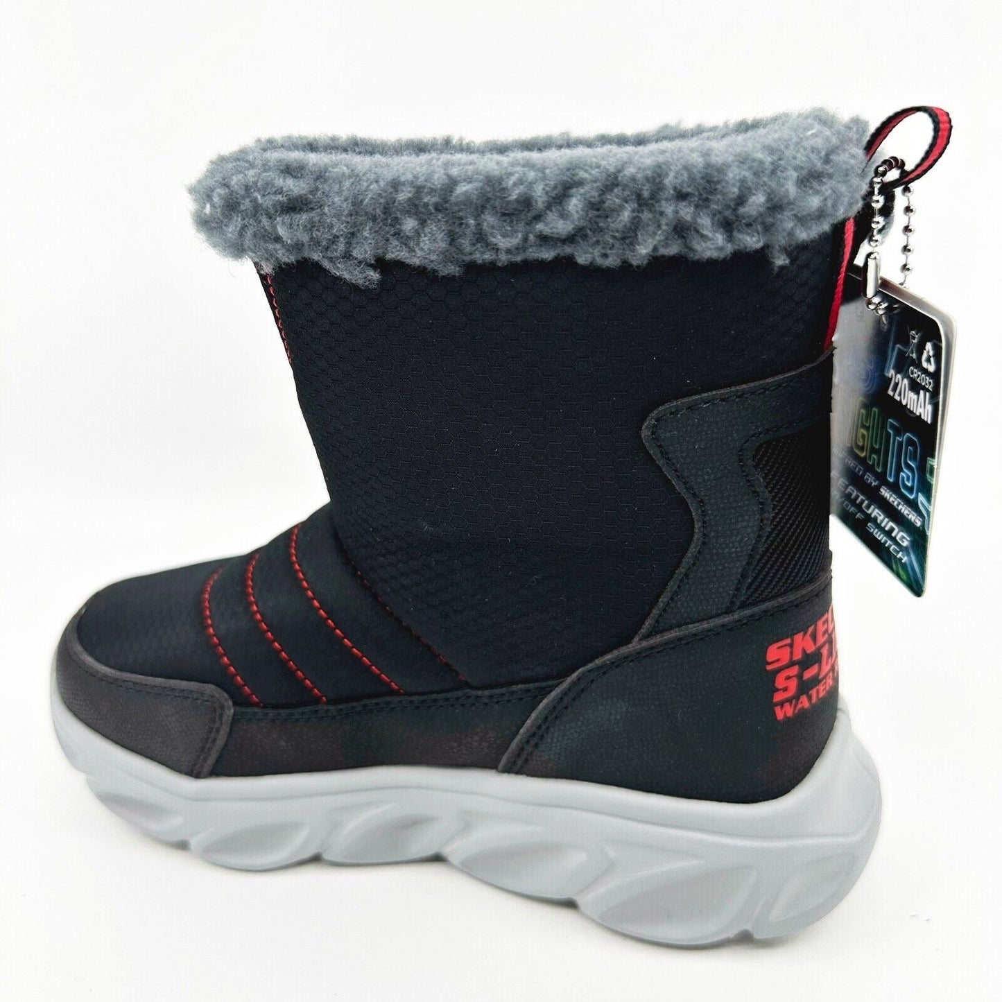 Skechers S Lights Hypno Flash 3.0 Fast Breeze Black Kids Boys Size 12.5 Boots