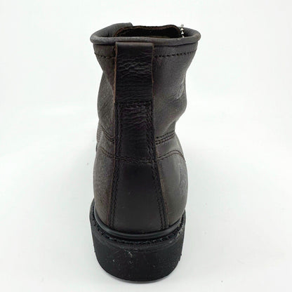Bonanza 6" Round Steel Toe Brown Mens Leather Waterproof Work Boots