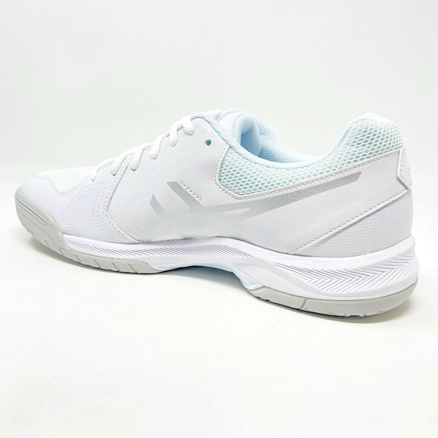 Asics Gel-Dedicate 5 White Silver Womens Tennis Court Shoes E757Y 0193