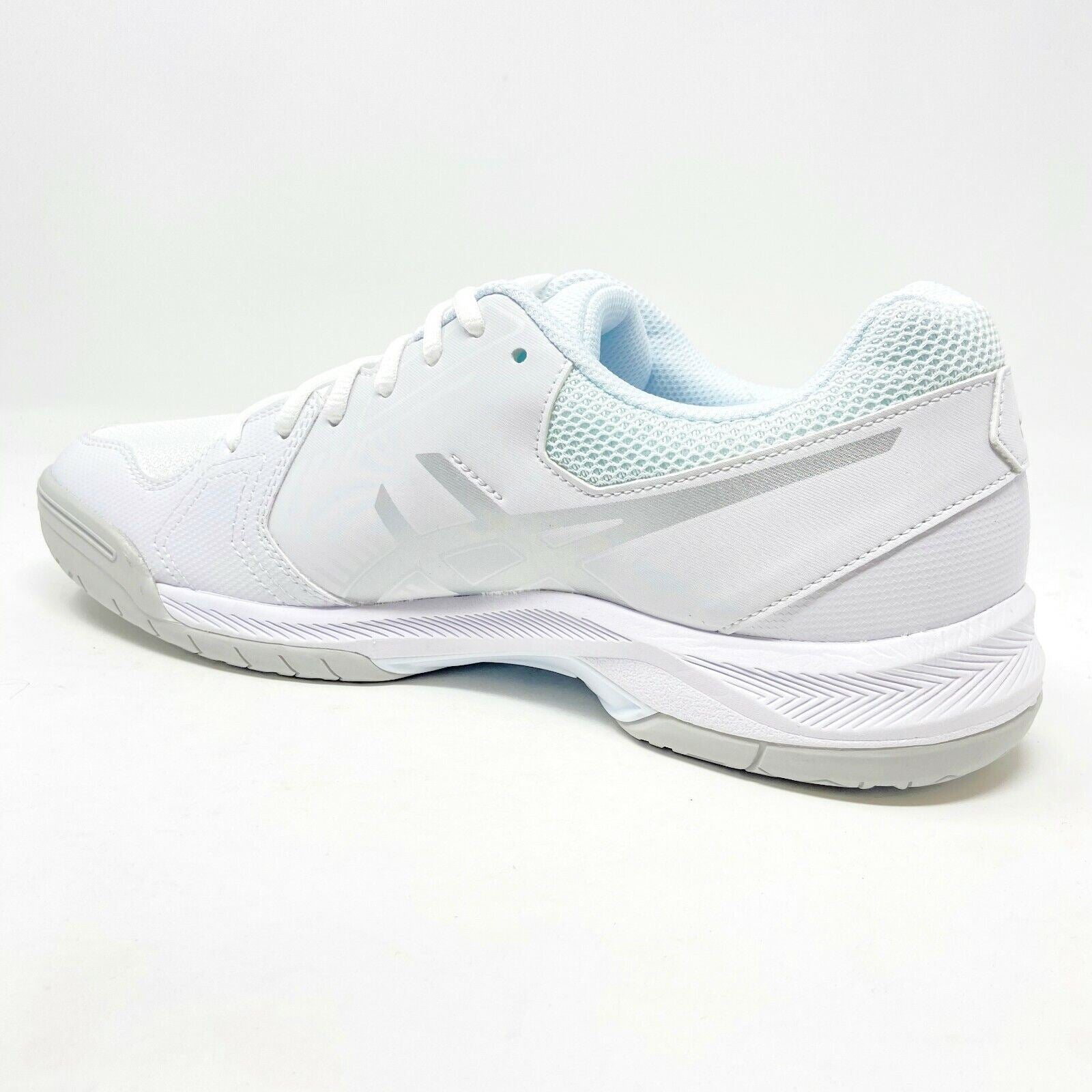 Asics Gel-Dedicate 5 White Silver Womens Tennis Court Shoes E757Y 0193
