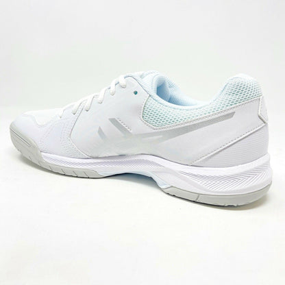 Asics Gel-Dedicate 5 White Silver Womens Tennis Court Shoes E757Y 0193