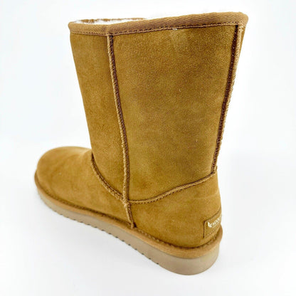 Koolaburra by UGG Womens Victoria Short Chestnut Suede Faux Fur Shearling Boots