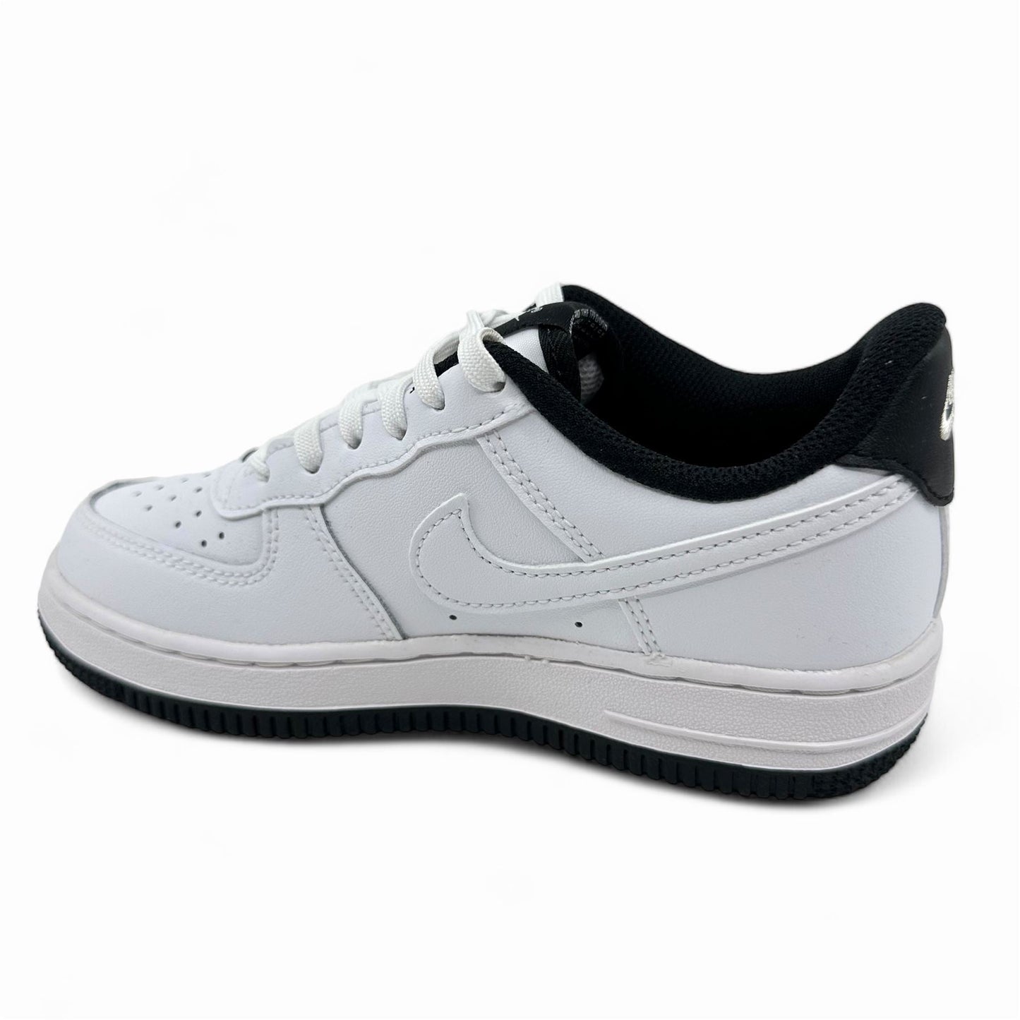 Nike Force 1 ESS White Black Kids Size 1 Athletic Sneaker