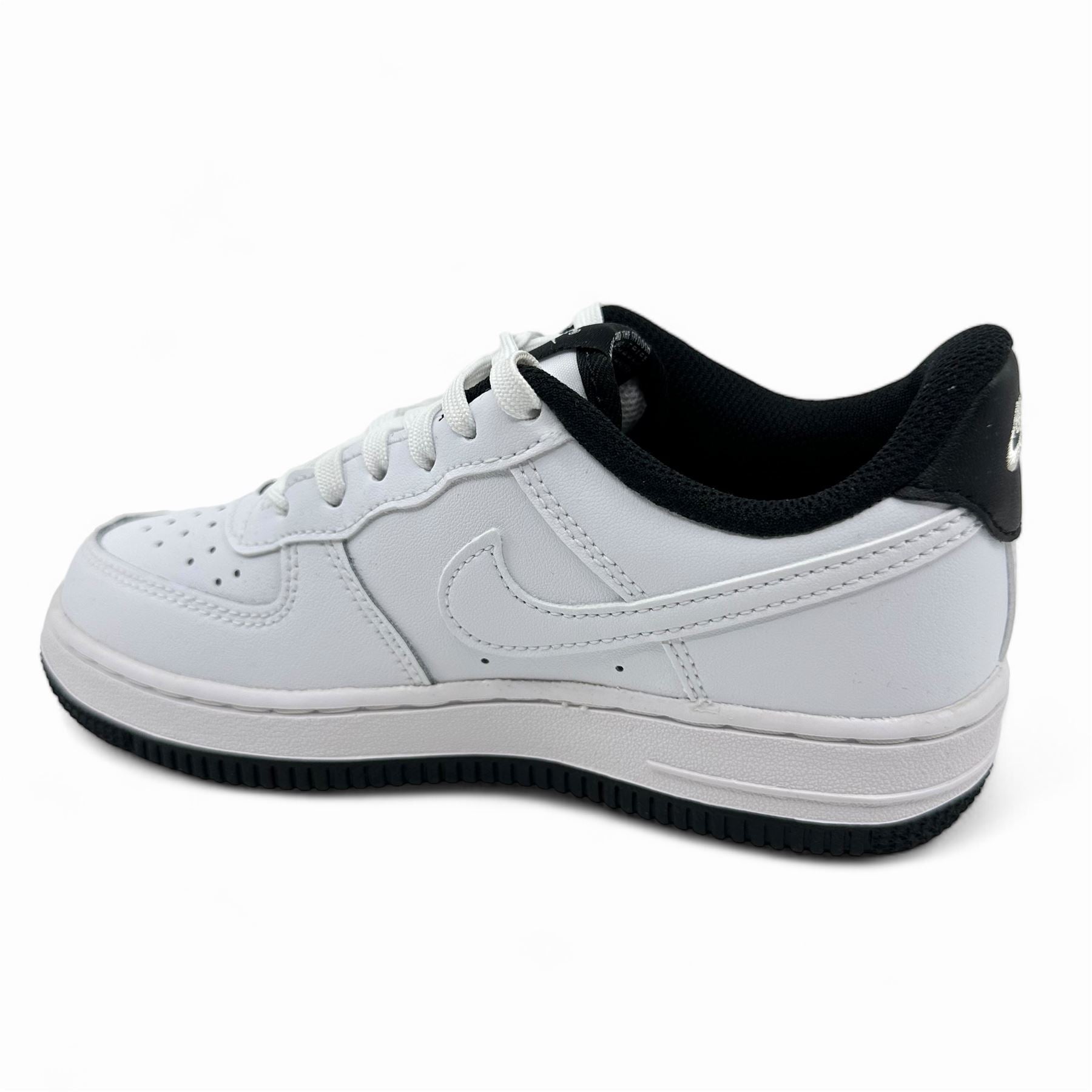 Nike Force 1 ESS White Black Kids Size 1 Athletic Sneaker