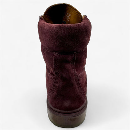 Timberland 6 Inch Premium Autumn Lead Dark Burgundy Mens Waterproof Combat