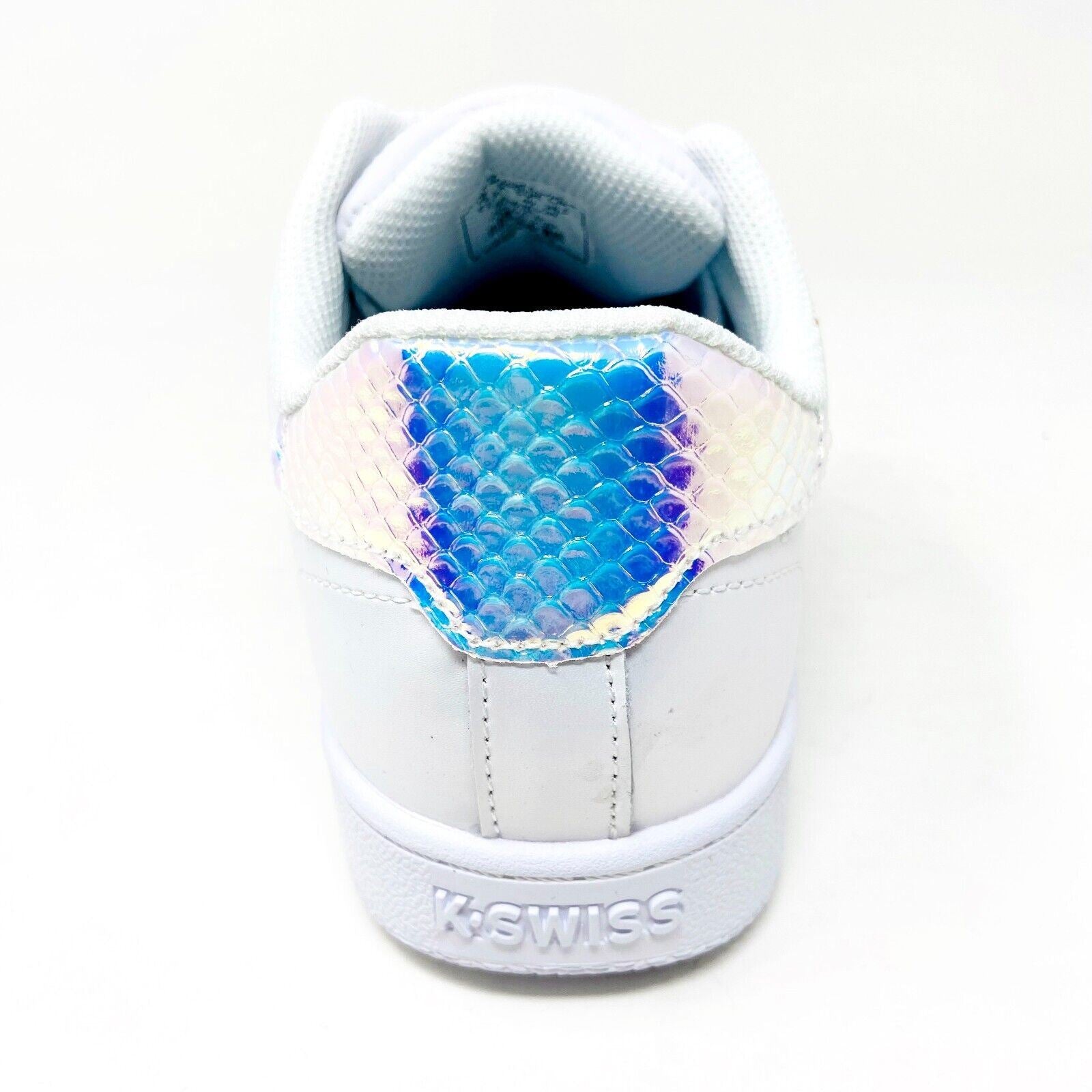 K-Swiss Classic VN White Sparkle Mermaid Kids Size 7 Varsity Sneakers 87321 968