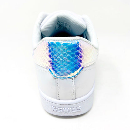K-Swiss Classic VN White Sparkle Mermaid Kids Size 7 Varsity Sneakers 87321 968