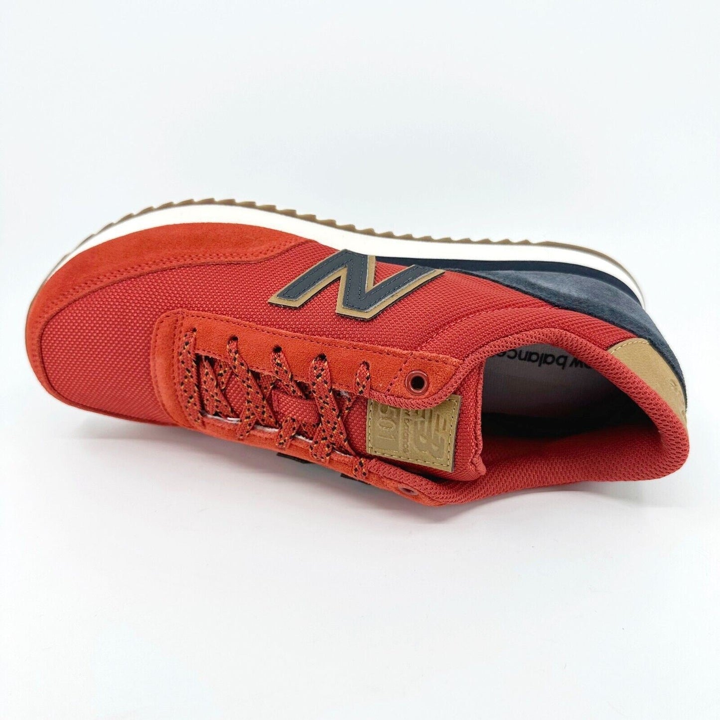 New Balance 501 Classics Retro Ripple Sole Red Navy Mens Sneakers MZ501WXA