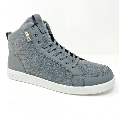 Clae Russell Charcoal Grey Wool Mens Casual Sneakers