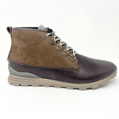 Clae Starks Umber Nubuck Leather Mens Premium Mid Casual Sneakers