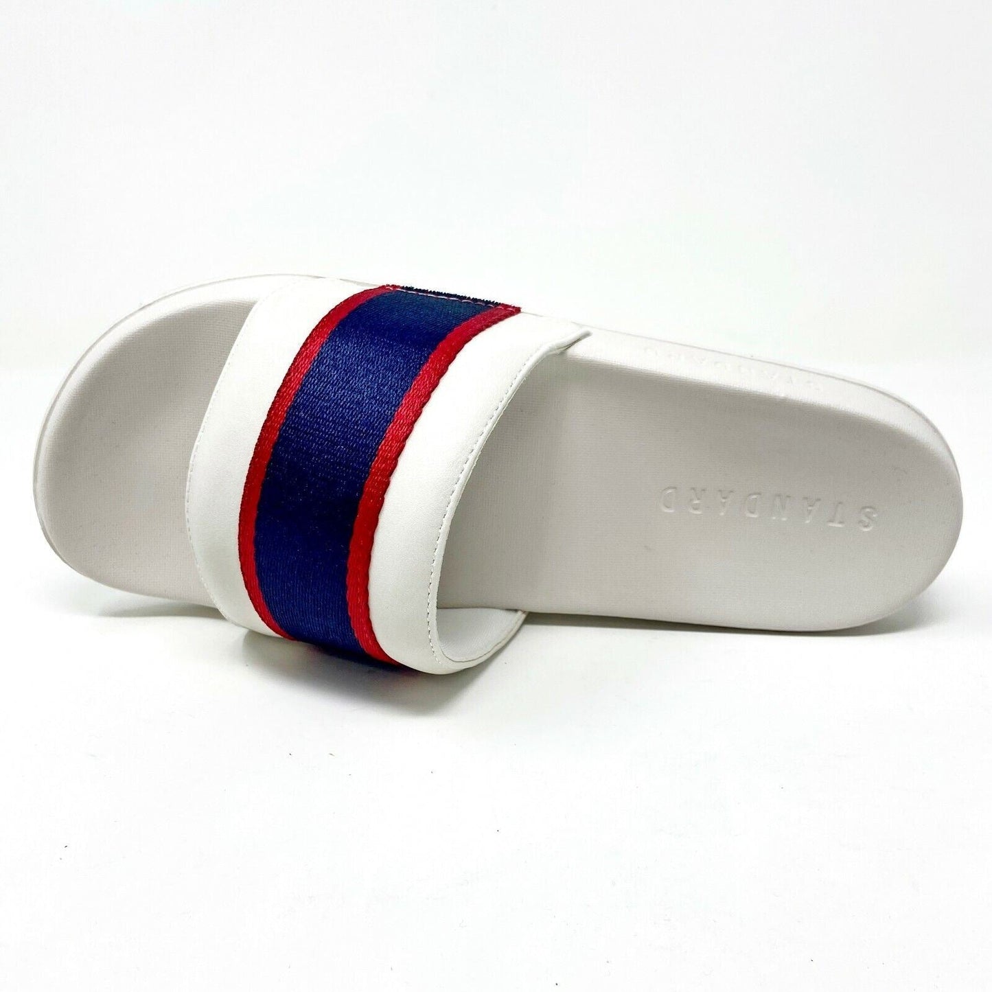 STNDRD Standard Los Angeles Monaco Tan Blue Red Mens Slide Sandals