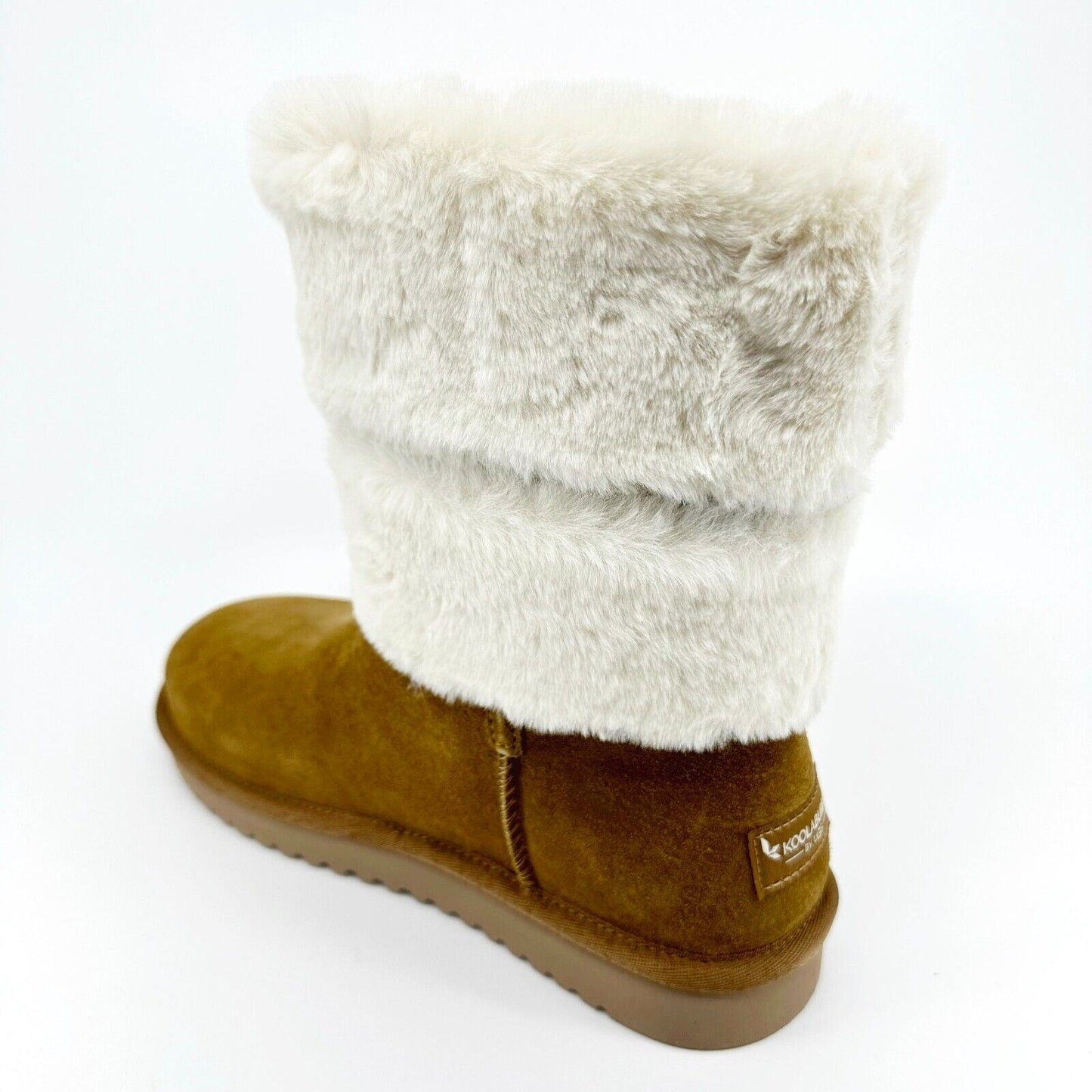 Koolaburra by UGG Dezi Short Chestnut  Womens Size 8 Faux Fur Shearling Boots