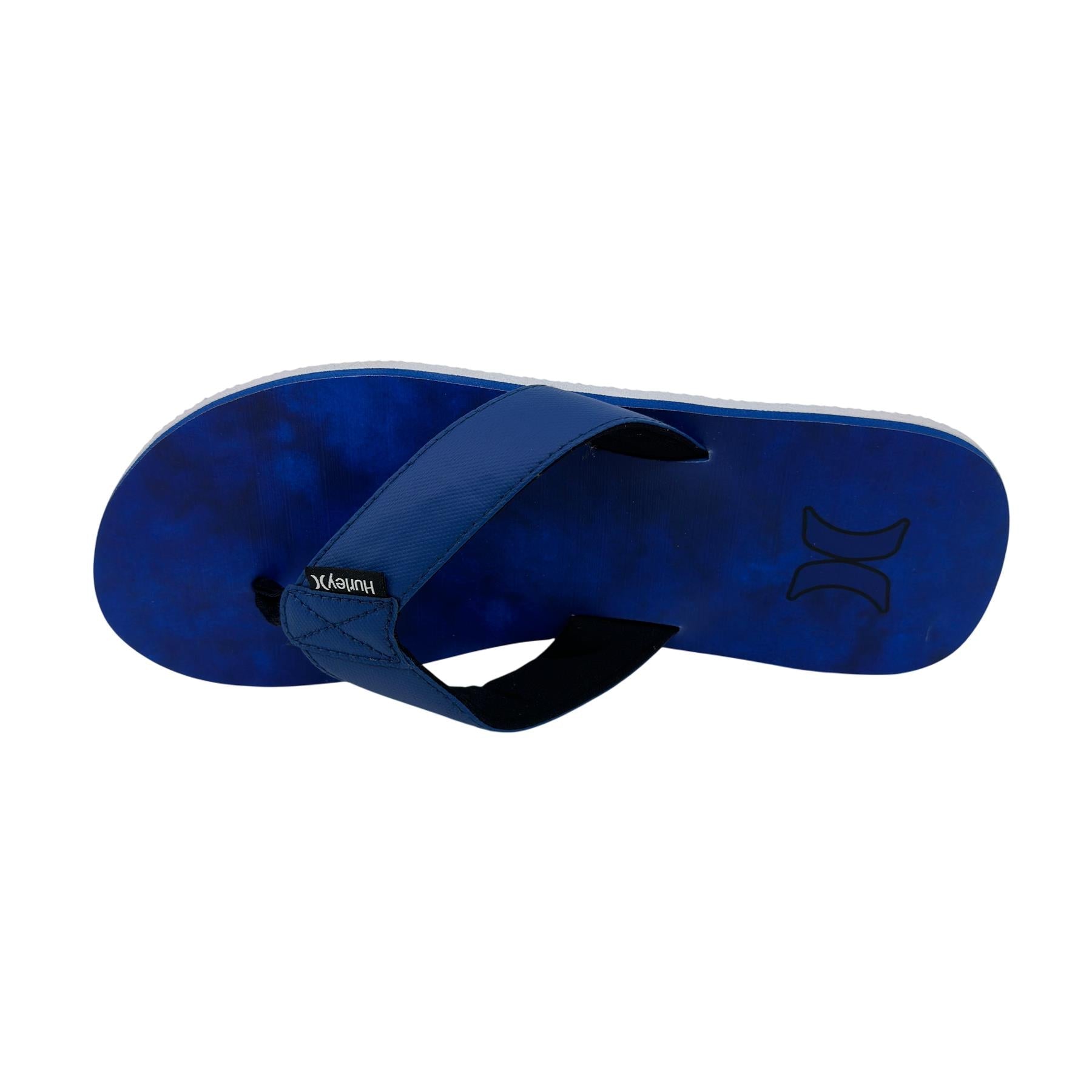 Hurley Logo Blue Combo White Mens Sandal Pool Beach Flip Flop